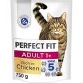 Perfect Fit Adult 1+ Dry Cat Food - Rich in Chicken - 4 x 750g Bags