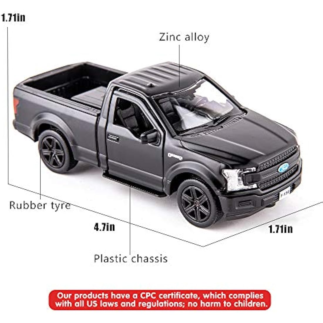 RMZ City Ford F150 Pickup Truck – 1:36 Scale Diecast Pull Back Toy Car