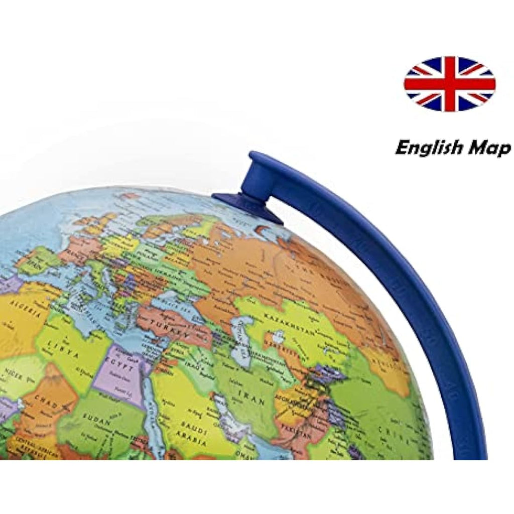 Exerz 30cm Educational World Globe – Rotating Swivel Geography Tool