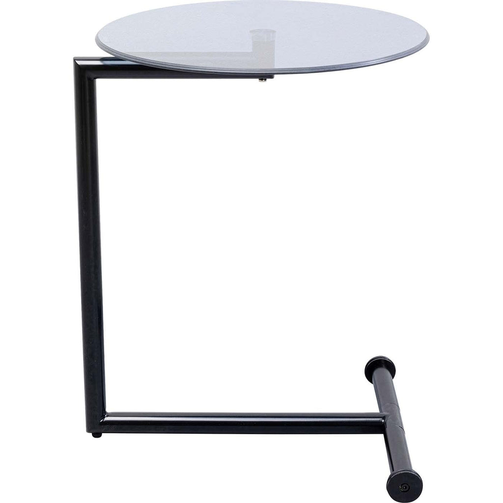 KARE Design Side Buffet Easy Living Black, 46 cm Diameter, Modern, Stainless Steel, Glass, Round Living Room Buffet, Bedside Buffet, Coffee Buffet - image 1