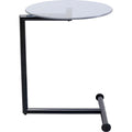 KARE Design Side Buffet Easy Living Black, 46 cm Diameter, Modern, Stainless Steel, Glass, Round Living Room Buffet, Bedside Buffet, Coffee Buffet - image 1