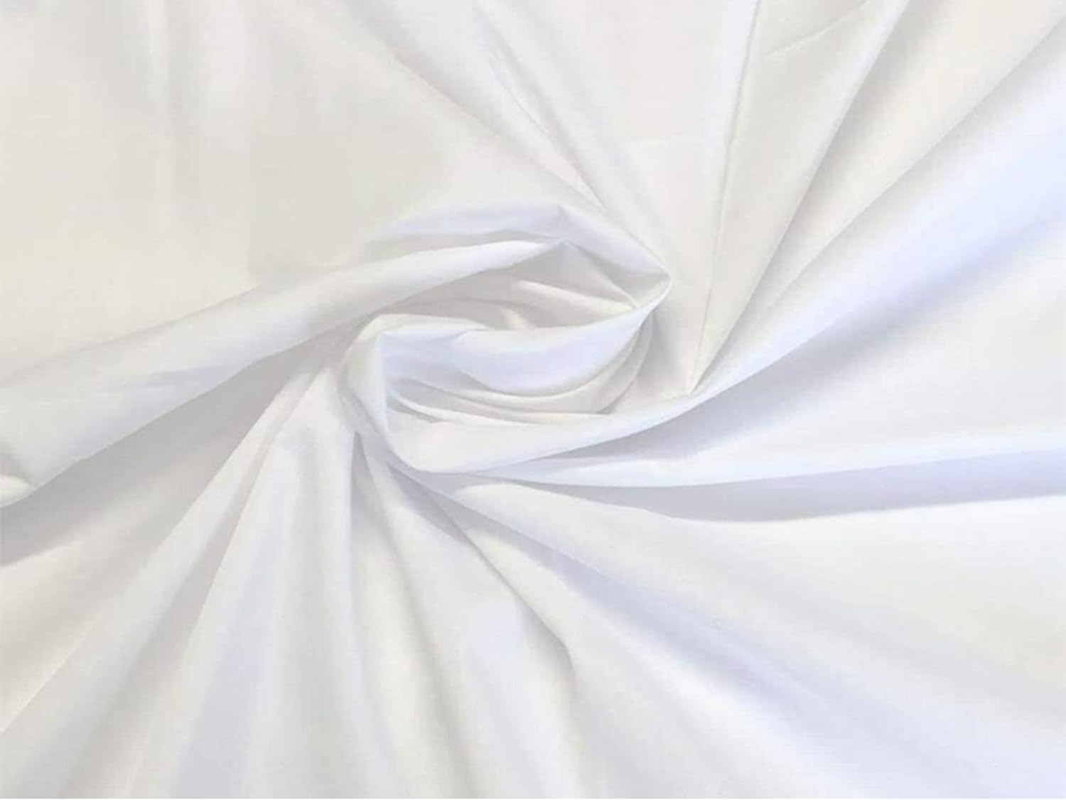 Plain White 100% Cotton Fabric | 150cm Extra Wide for Sewing