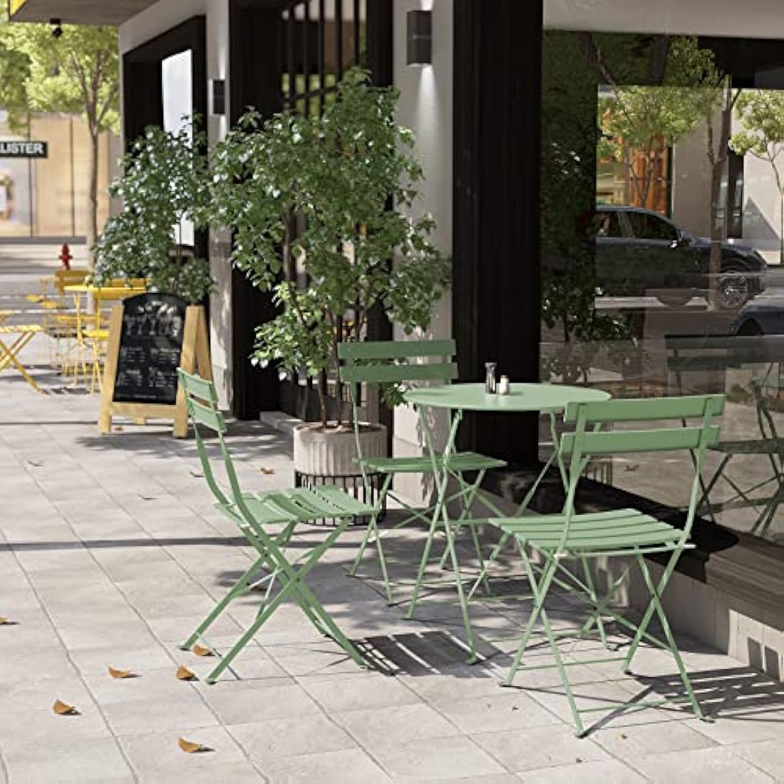 Grand patio 3-Piece Folding Bistro Set – Rustproof Steel Patio Furniture