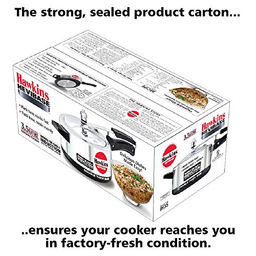 Hawkins Hevibase Aluminum Pressure Cooker | Induction Base, 3.5L