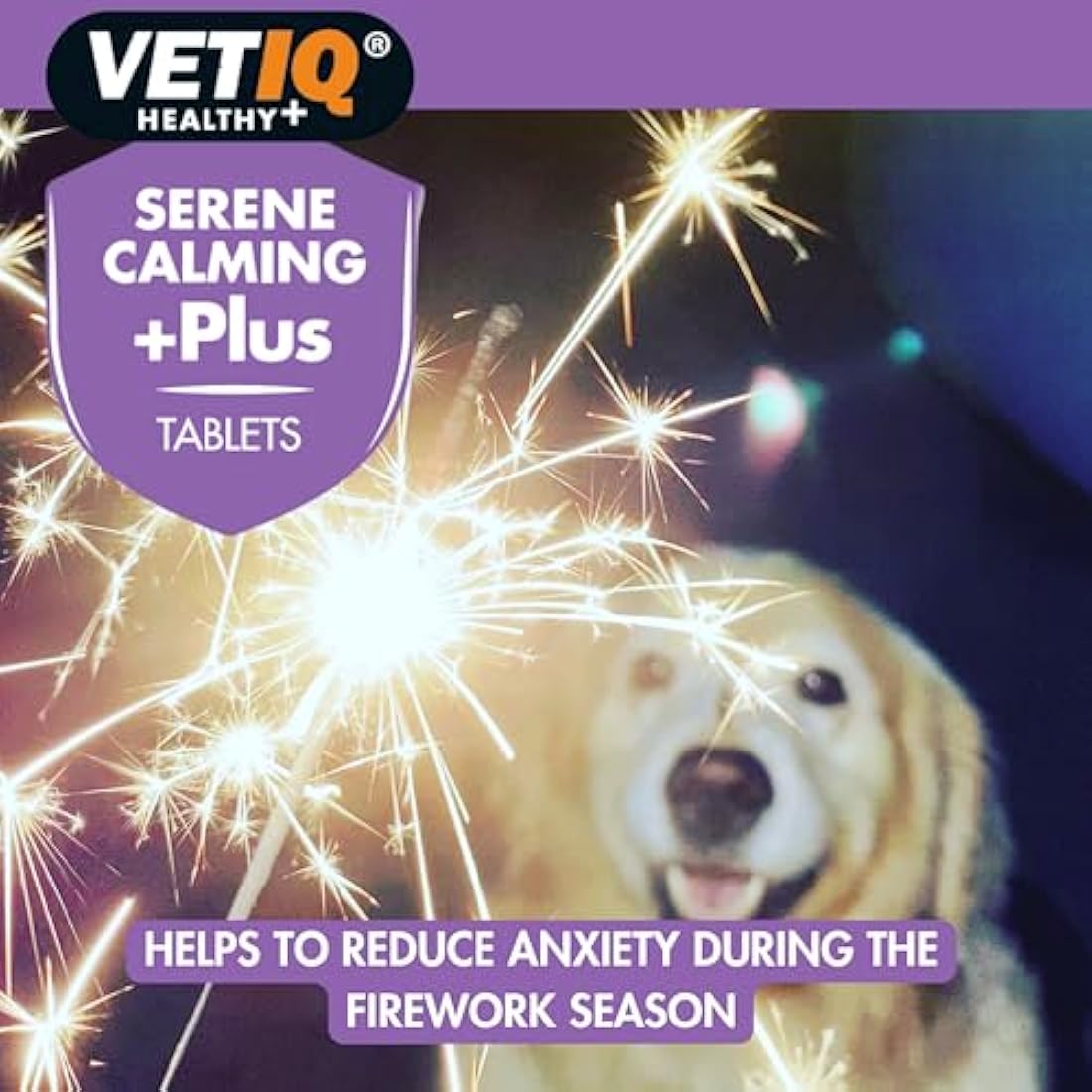 VETIQ Serene Calming Plus+ Tablets for Large Dogs | Anxiety Relief, 60ct