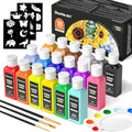 Shuttle Art Fabric Paint Set - 18 Permanent Textile Colors for Clothes