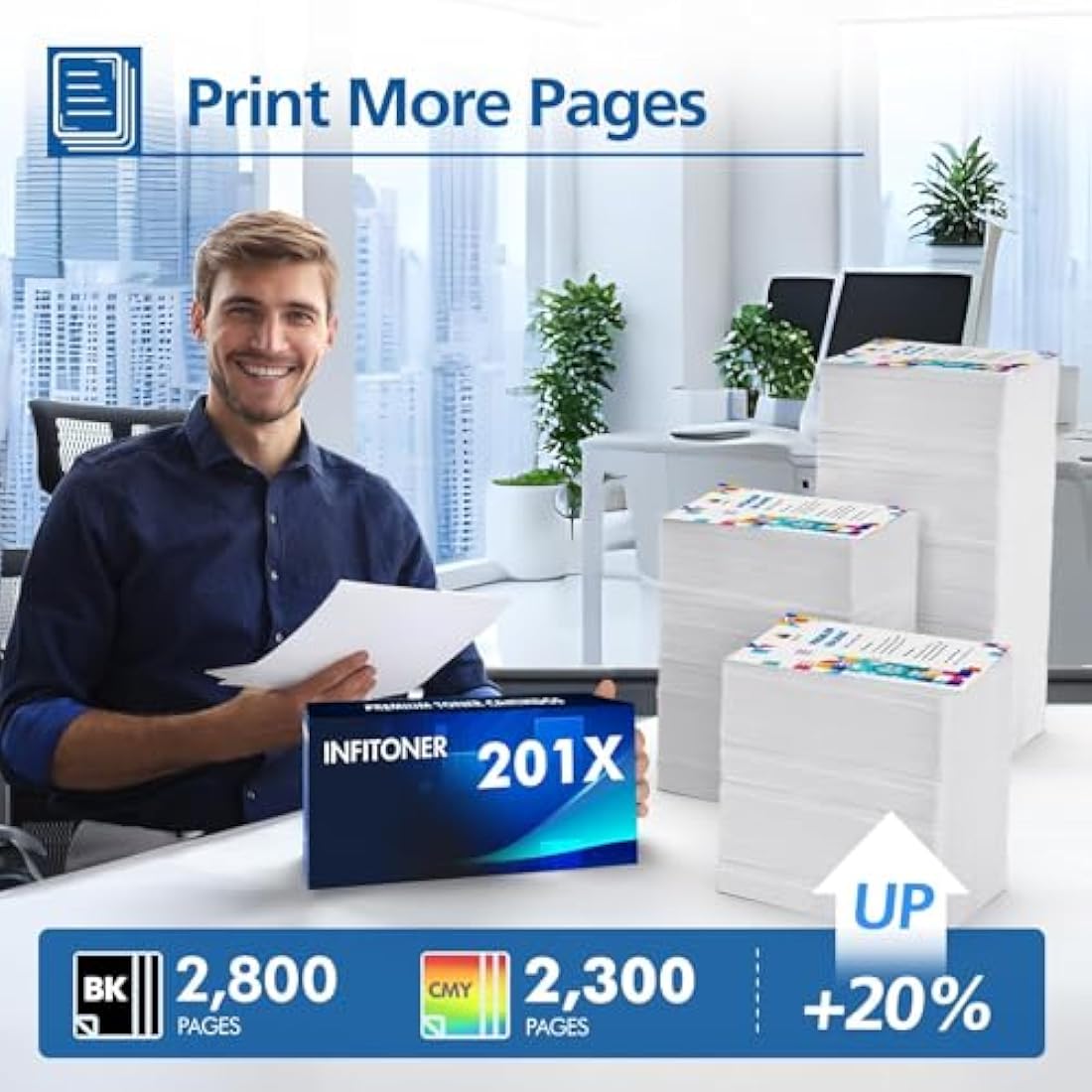 HP 201X CF400X Toner Cartridge 4-Pack for LaserJet M277dw