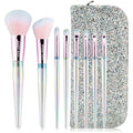 ENZO KEN Rainbow Crystal Makeup Brush Set | Professional Vegan 10pc Kit