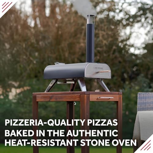 George Foreman 12 Inch Wood Fired Pizza Oven – Portable Smoker with Bag