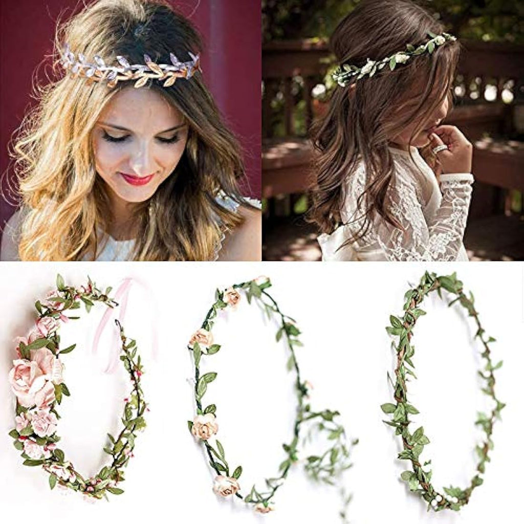 Artificial Leaf Ribbon Vines for DIY Crafts - 3 Rolls