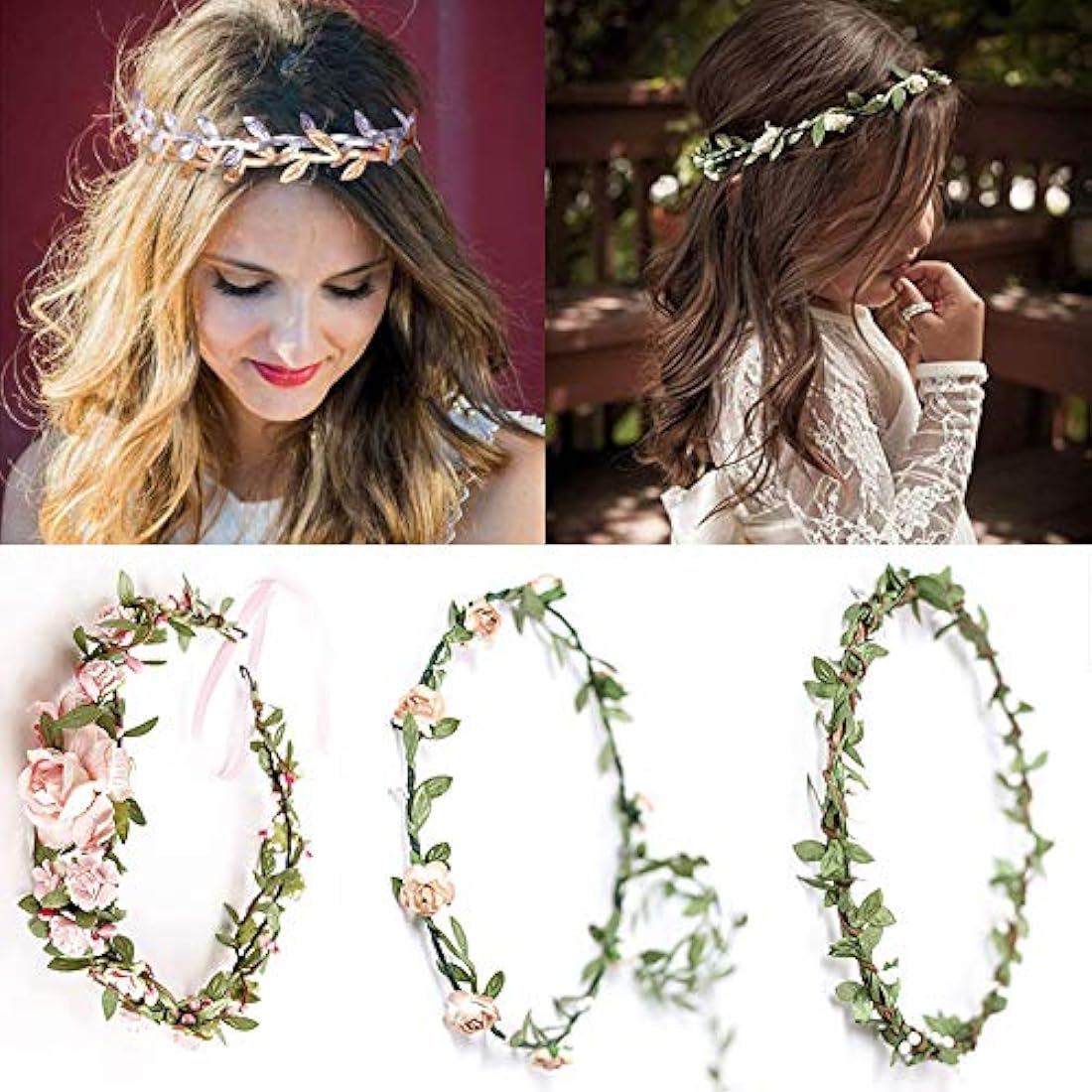 Artificial Leaf Ribbon Vines for DIY Crafts - 3 Rolls