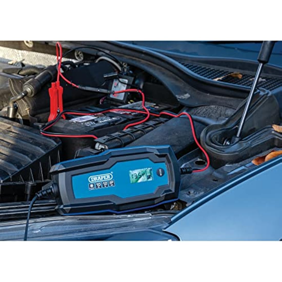 Draper 10A Smart Battery Charger & Maintainer for 12V/6V Lead-Acid
