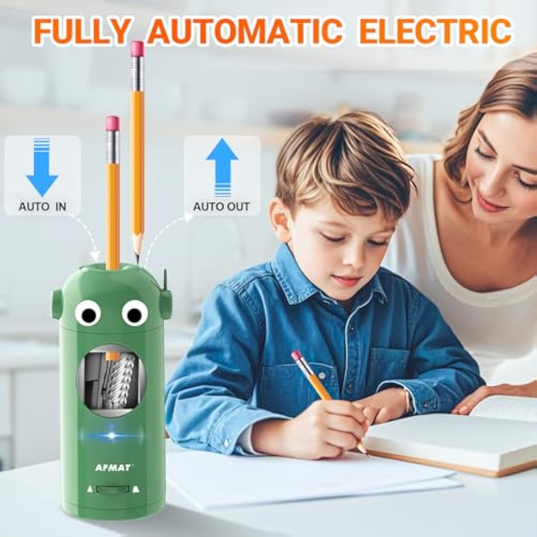 Jolof Store Electric Pencil Sharpener – Automatic Rechargeable, Green