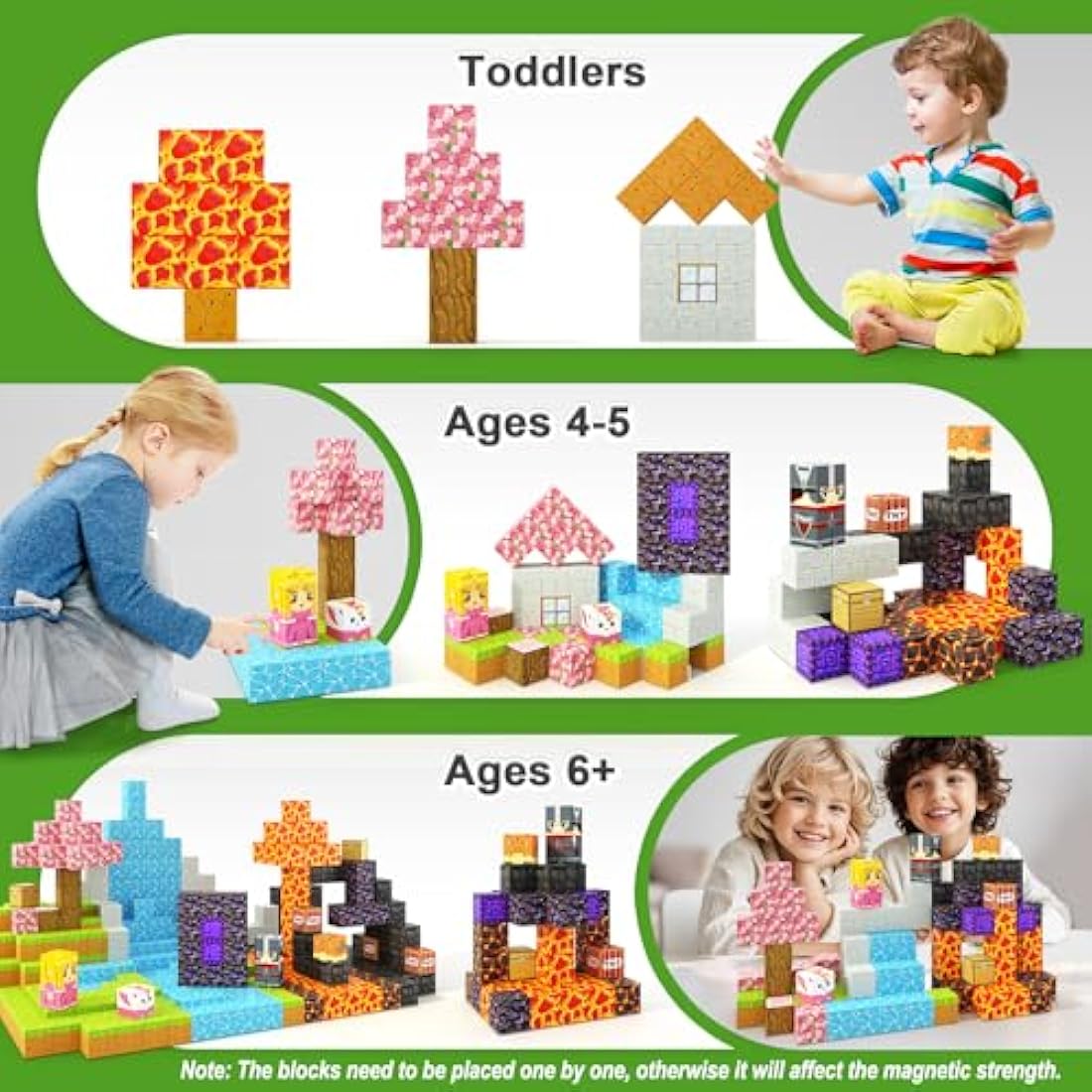Coodoo Magnetic Blocks – 84 Piece Magic Portal STEM Building Toy Set