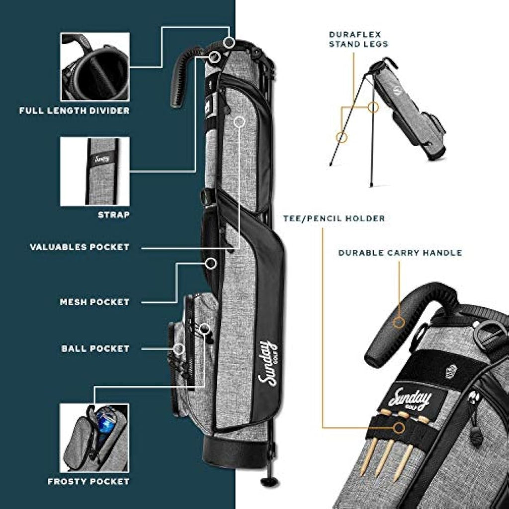 Sunday Golf Loma Bag – Lightweight Pitch n Putt Stand Bag with Cooler Pouch