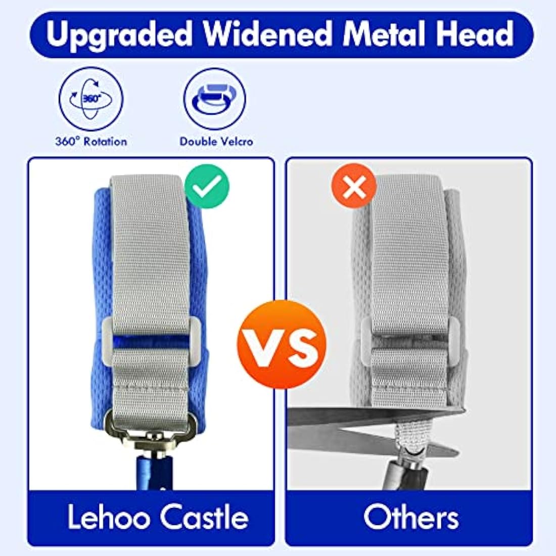 Lehoo Castle Toddler Reins | 1.5M Anti Lost Wrist Link with Lock - Blue