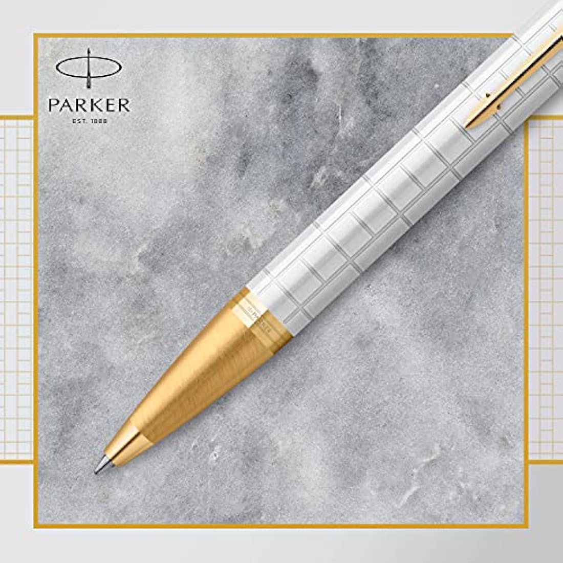 Parker IM Ballpoint Pen – Pearl Lacquer with Gold Trim, Medium Point