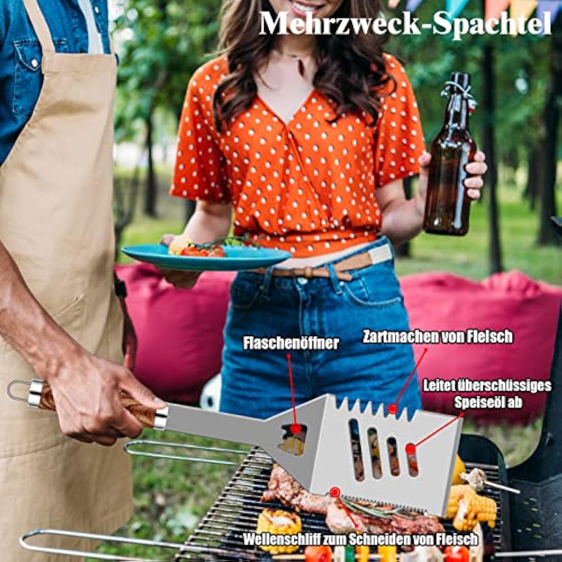 Grilliance 30-Piece Stainless Steel BBQ Grill Tools Set with Carrying Bag