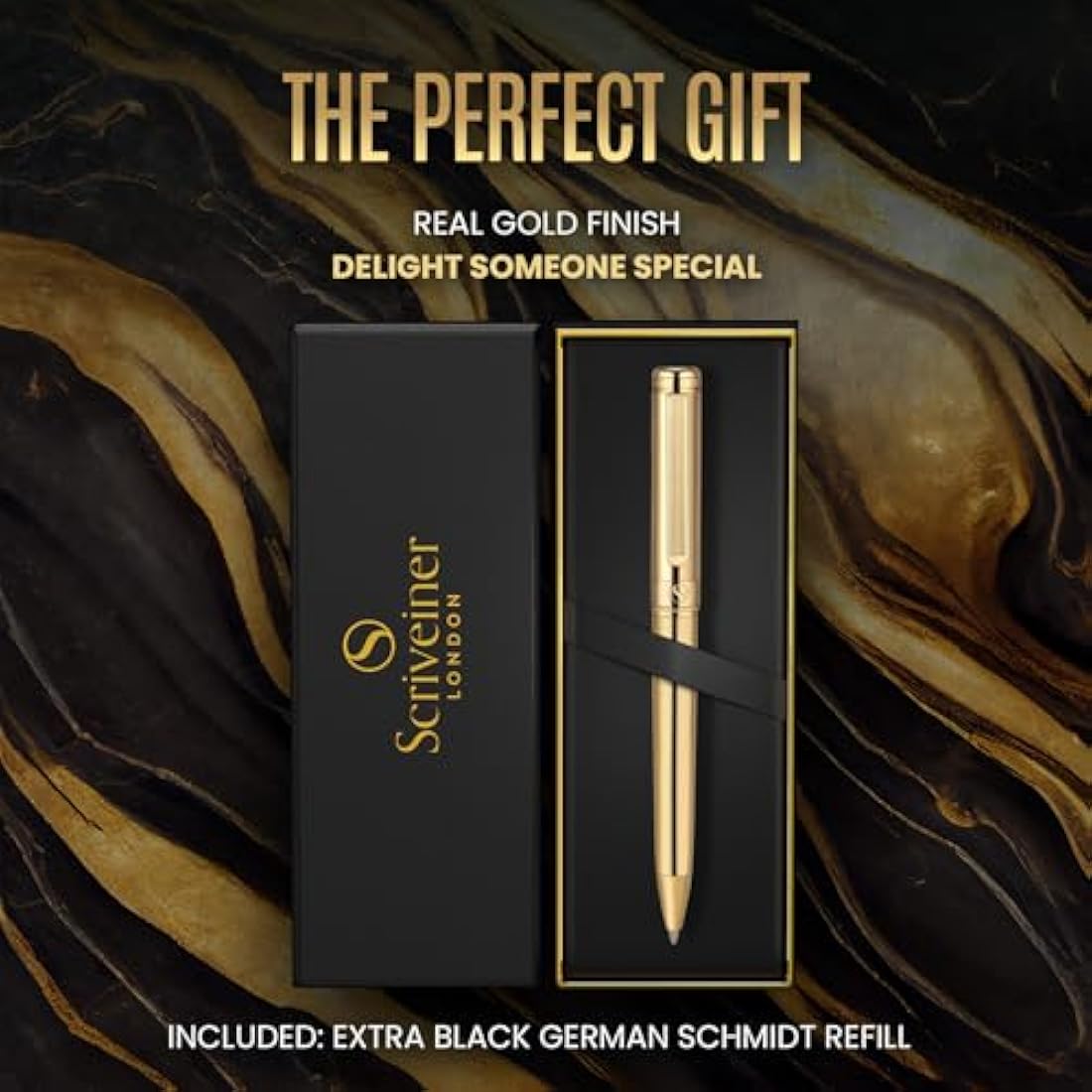 Gold Ballpoint Pen – Luxury Executive Schmidt Refill