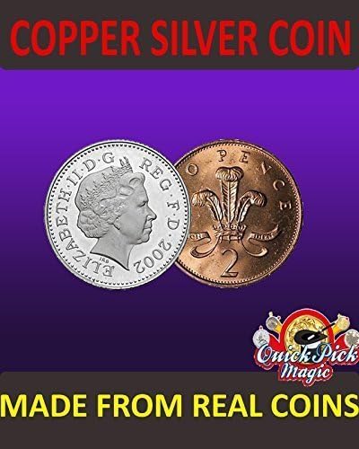 Jolof Store UK Copper Silver 10p - 2p Coin Magic Trick Gimmick