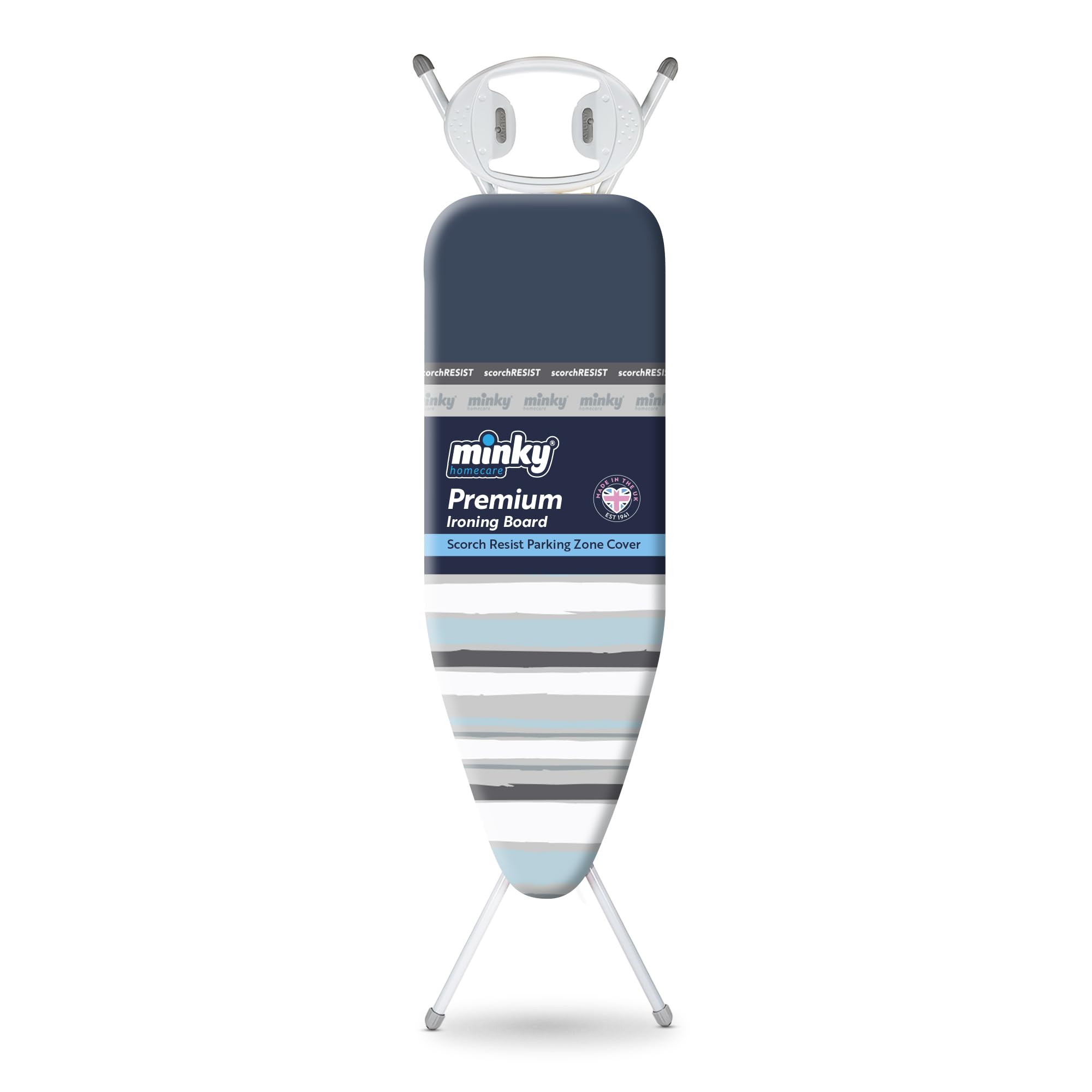 Minky Premium Ironing Board – 122 x 38 cm – Steamflow Mesh System