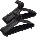 Jolof Store Black Plastic Clothes Hangers – 50 Pack Space Saving Slim