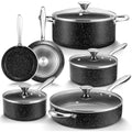 10-Piece Granite Nonstick Pots and Pans Set | Induction Cookware