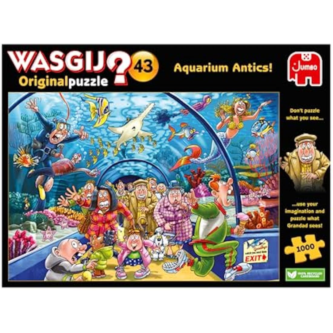 Wasgij Original 43 Aquarium Antics Jigsaw Puzzle – 1000 Piece Adult Puzzle