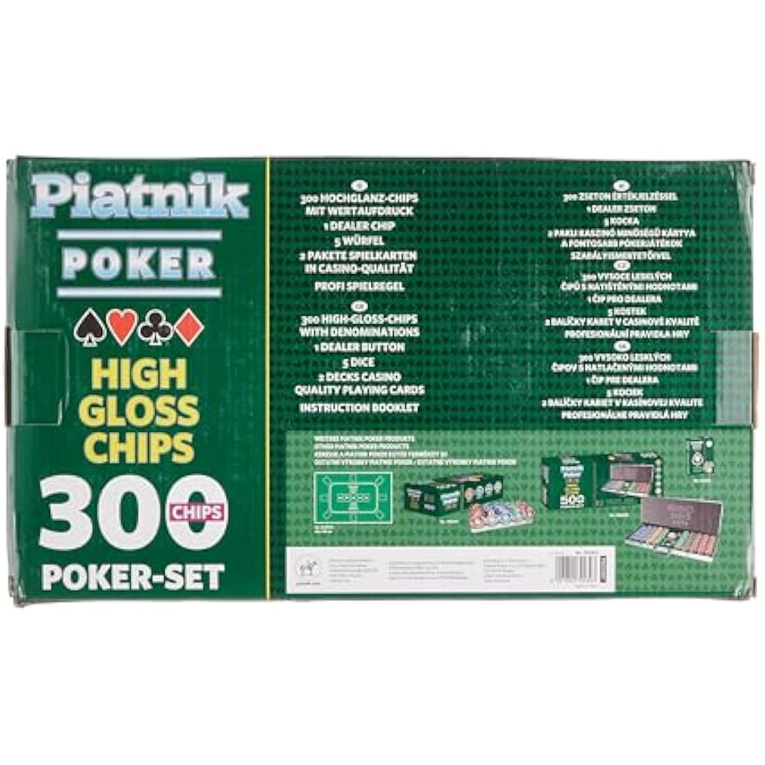 Piatnik 7903 High Gloss Poker Set - 300 Chips in Aluminum Case
