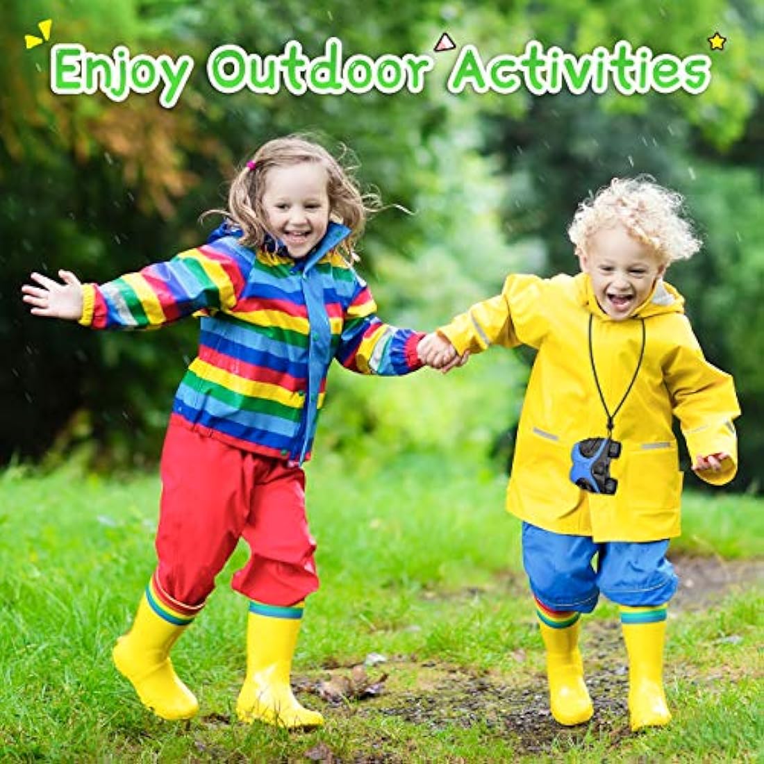 EUTOYZ Kids Binoculars – 8x21 Shockproof High Resolution Optics, Blue