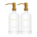 Jolof Store Gold Soap Dispenser Set with Non-Slip Silicone Pad - 2 Pack