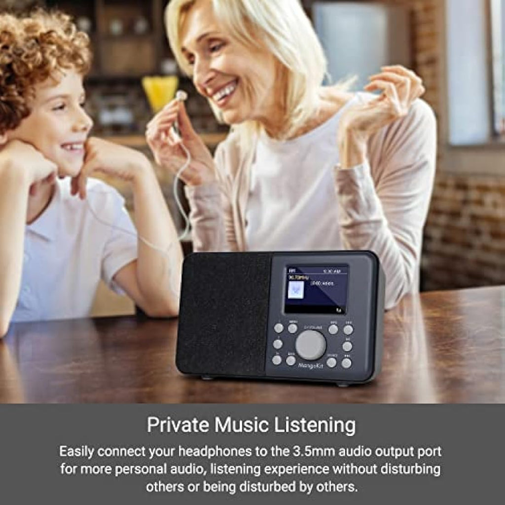 MangoKit MD3 Portable DAB/DAB+ Digital Radio with Bluetooth – Dark Grey