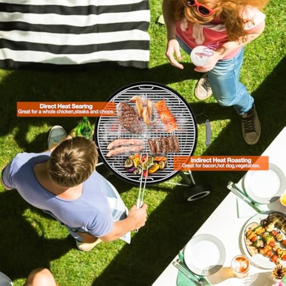 Onlyfire Stainless Steel BBQ Charcoal Basket for 22/26" Kettle Grills