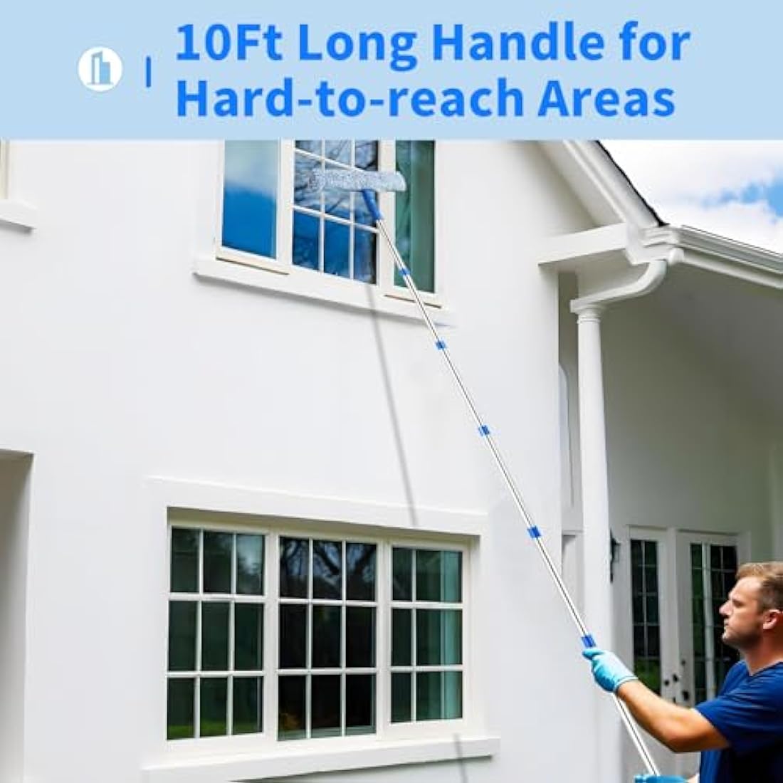 Jolof Store 3m Window Squeegee & Scrubber Kit – Long Handle Glass Cleaner