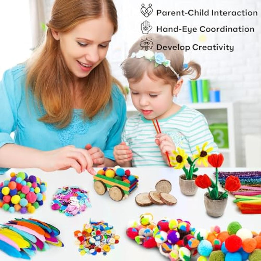 FunzBo Arts and Crafts Kit for Kids – 4000+ Pcs DIY Creative Activity Set