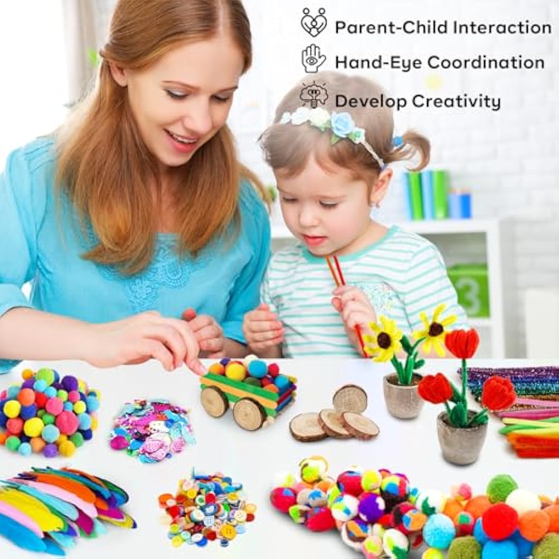 FunzBo Arts and Crafts Kit for Kids – 4000+ Pcs DIY Creative Activity Set