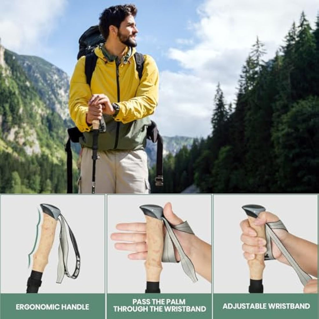 aiGear Aluminum Trekking Poles | Collapsible Ultralight Hiking Poles