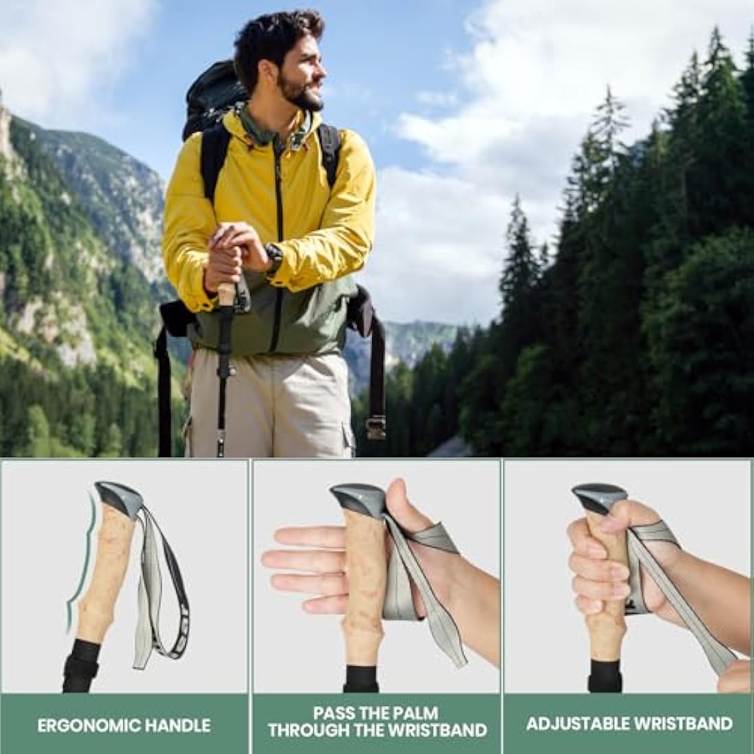 aiGear Aluminum Trekking Poles | Collapsible Ultralight Hiking Poles