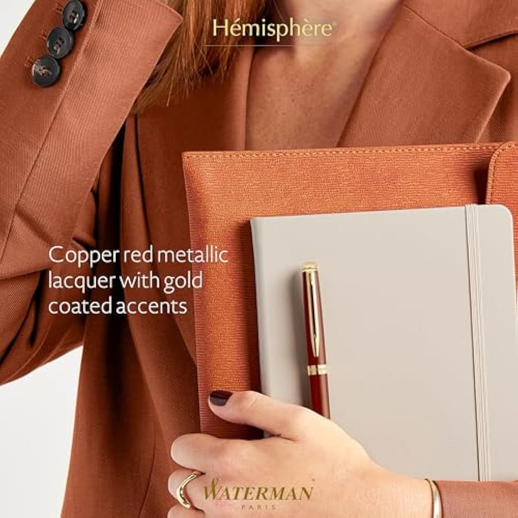 Waterman Hémisphère Fountain Pen – Copper Red Metallic, Fine Nib