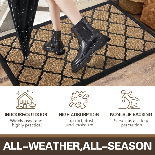 Qingbei Rina Heavy Duty Outdoor Door Mat – 80x120cm Non-Slip Entrance Mat