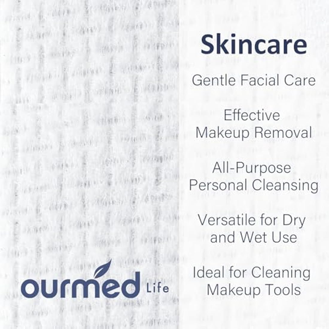 Ourmed Life Disposable Face Towels – Biodegradable Facial Wipes, 600 Count