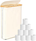 52L Toilet Roll Storage Basket | Bamboo & Oxford Fabric