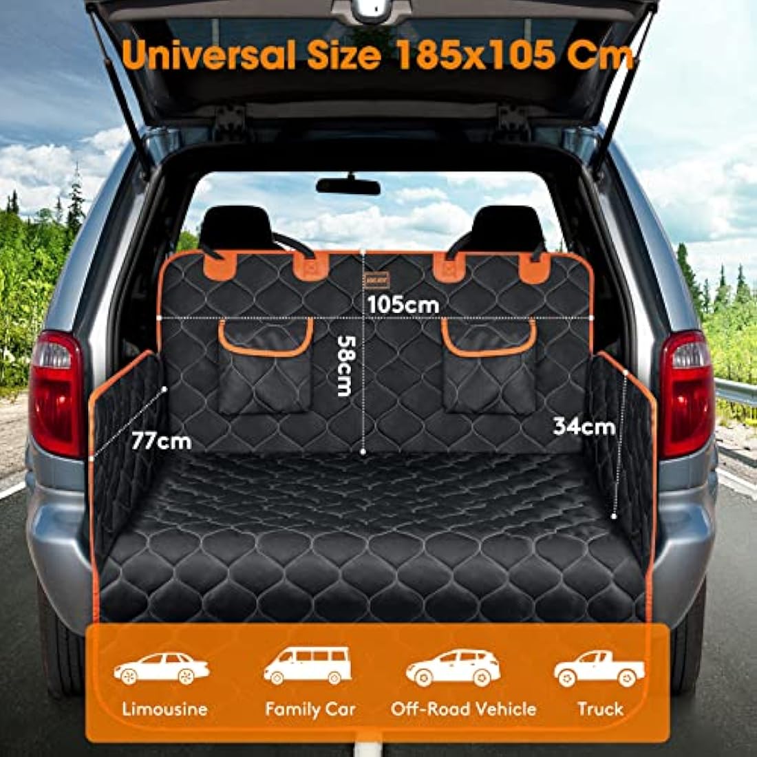 Jolof Store Dog Car Boot Protector – Waterproof Nonslip SUV Cargo Liner