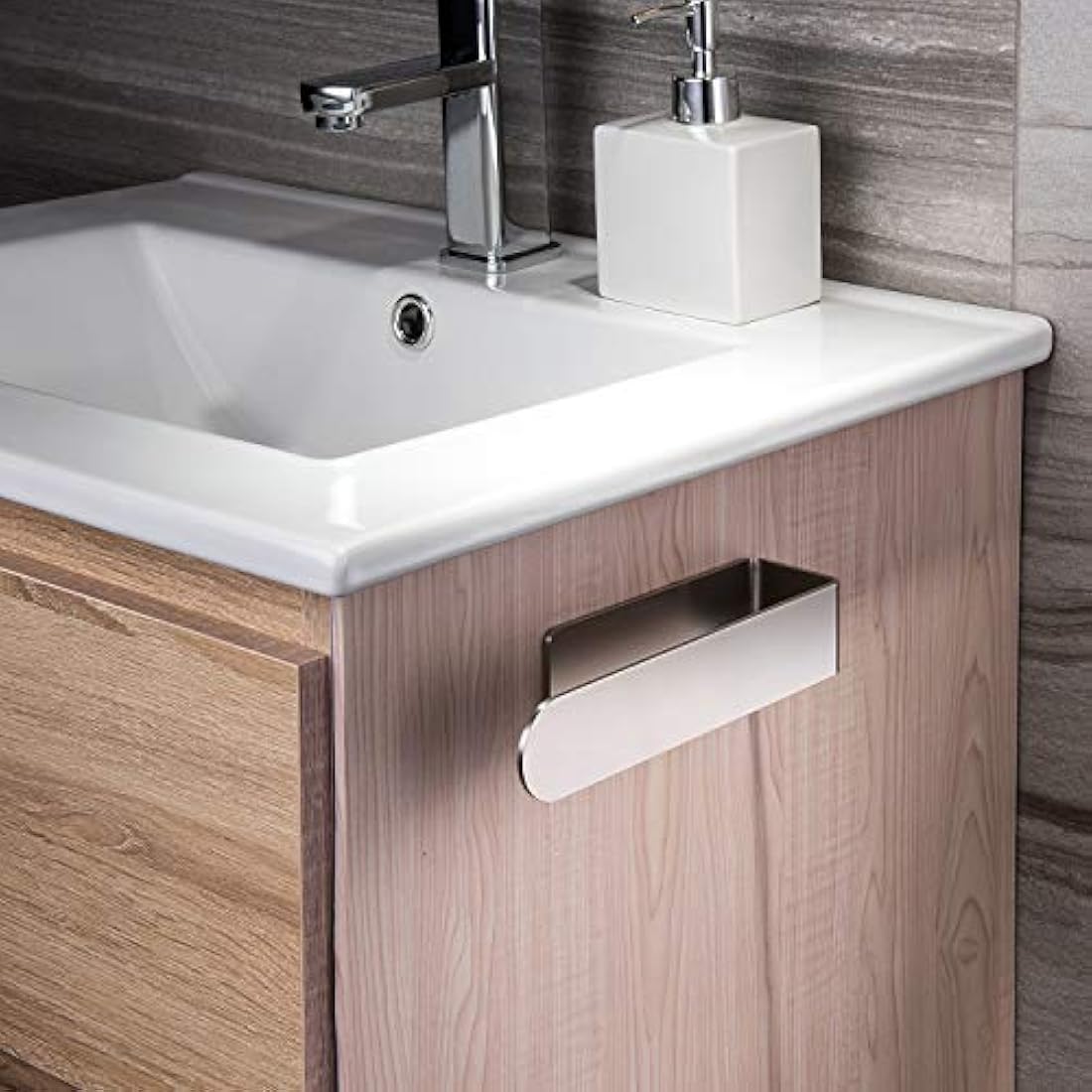 YIGII Self Adhesive Hand Towel Holder | Brushed Stainless Steel Ring