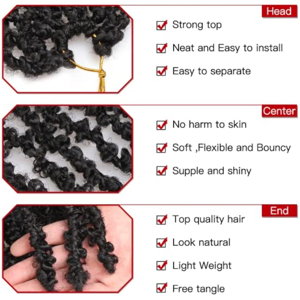24 Inch Butterfly Crochet Hair – Distressed Faux Locs 6-Pack
