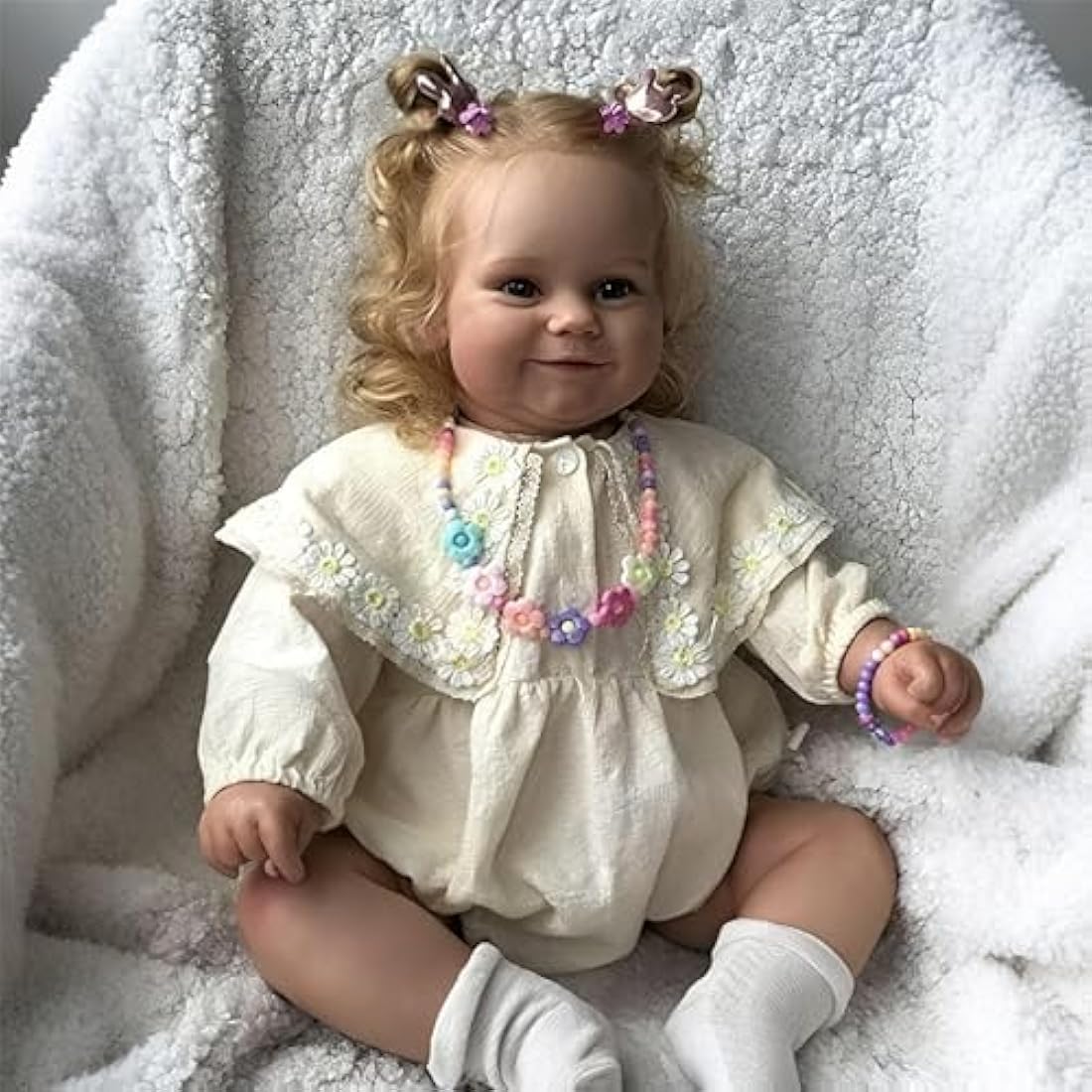 24" Reborn Maddie Girl Doll – Realistic Blonde Hair Toy