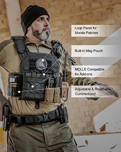 OneTigris PLPC Plate Carrier – 500D Nylon Tactical Airsoft Vest