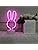 Jolof Store Pink Rabbit LED Neon Sign – Cute Animal Table Decor