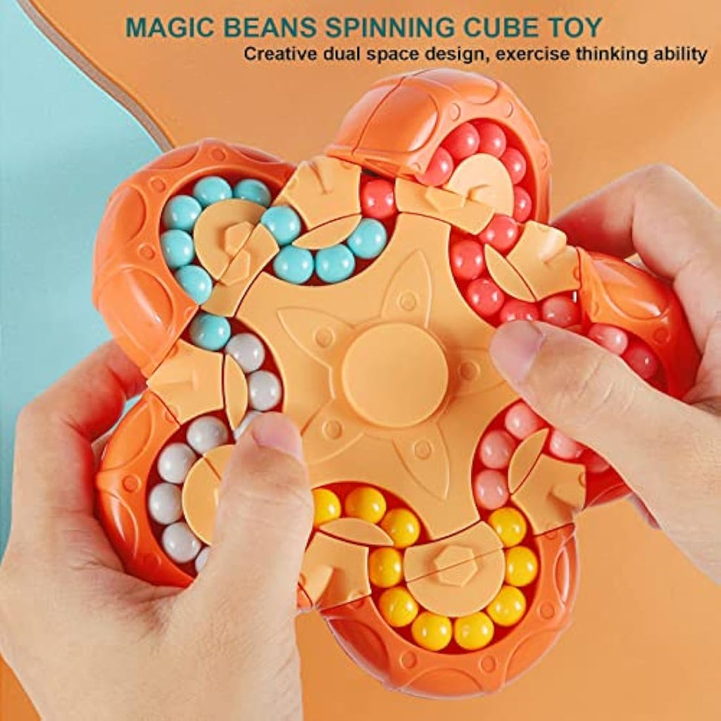 Magic Bean Rotating Cube | Fidget Spinner Puzzle Toy