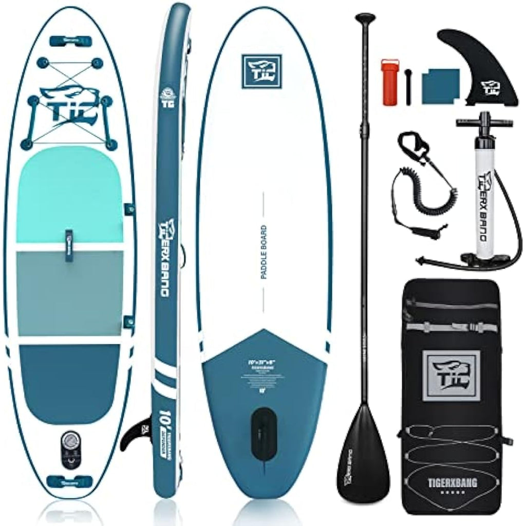 TIGERXBANG Inflatable Stand Up Paddle Board – 10'6" Ultra-Light PVC SUP